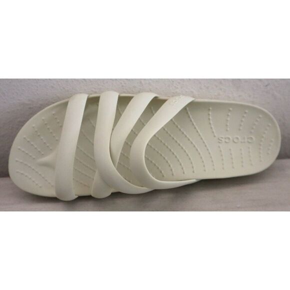Crocs 208217-2Y2 Women's Sz 11 Bone/Off White Splash Strappy Slide Sandals - Picture 5 of 7